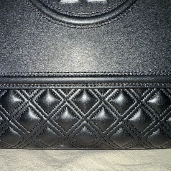 Tory Burch Black Quilted Shoulder Bag & Tory Burch Fleming Slim Wallet - Picture 2 of 16